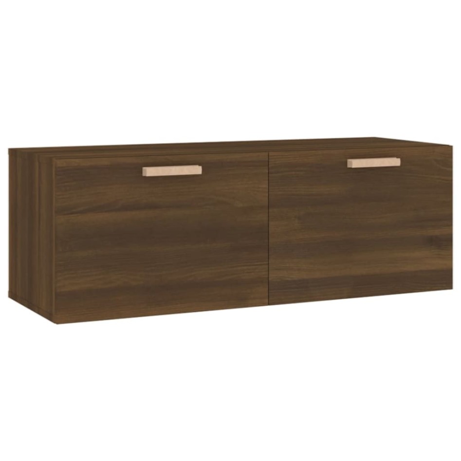 Armario pared madera contrachapada marrón roble 100x36,5x35