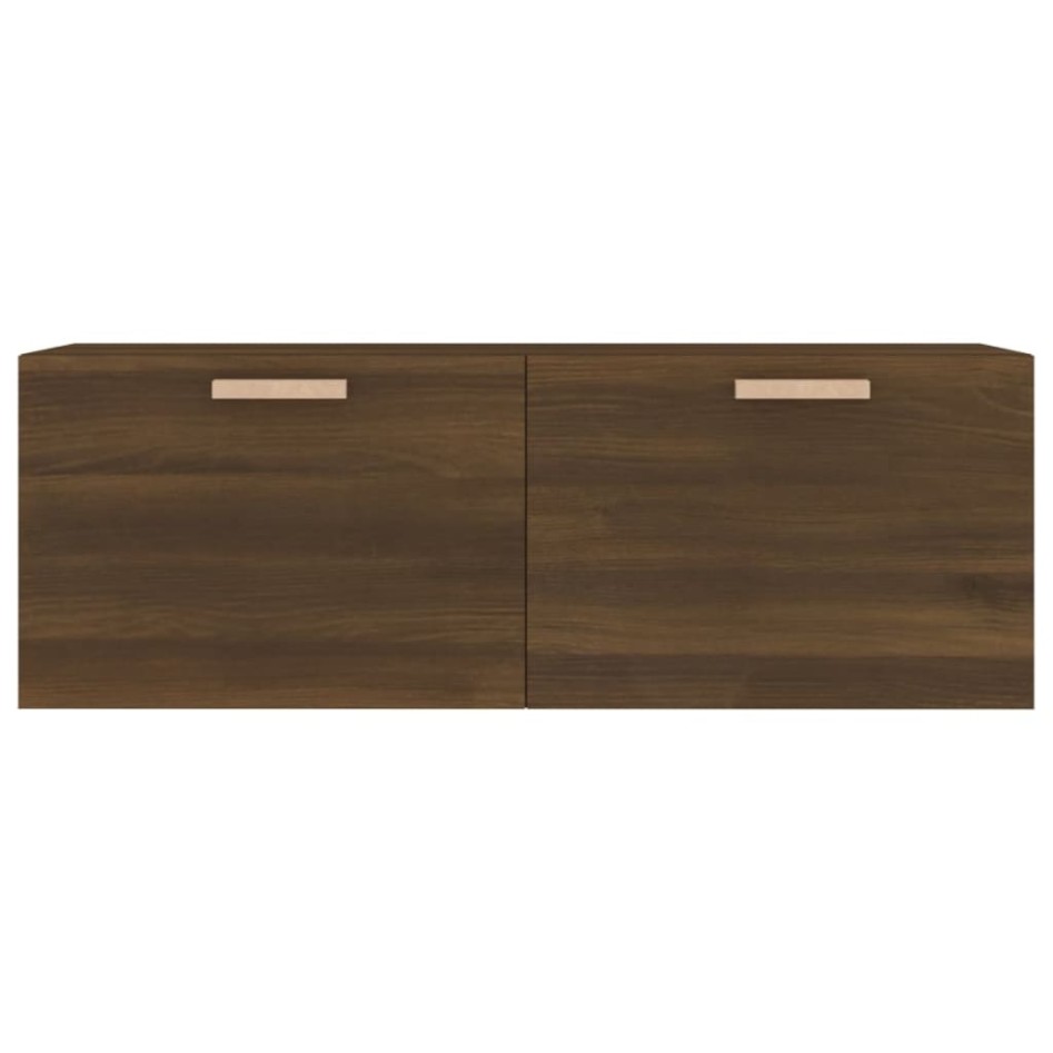 Armario pared madera contrachapada marrón roble 100x36,5x35