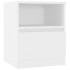 Mesitas de noche 2 uds madera contrachapada blanco 40x40x50