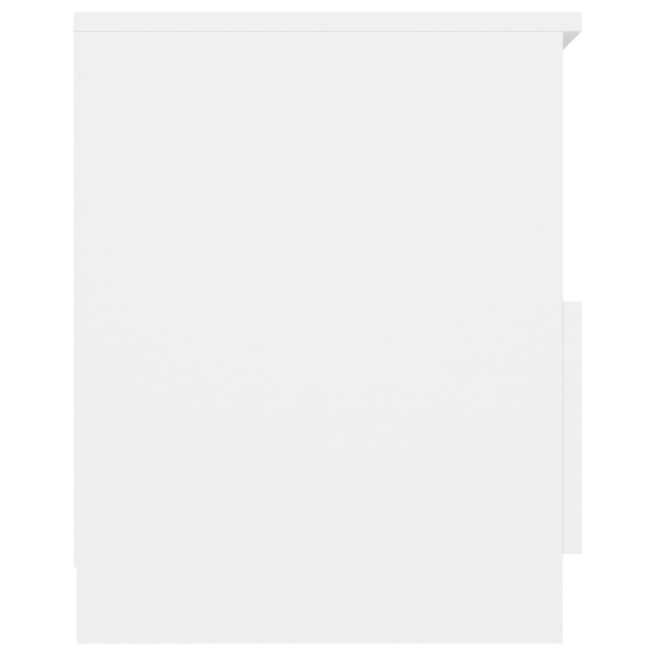 Mesitas de noche 2 uds madera contrachapada blanco 40x40x50