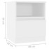 Mesitas de noche 2 uds madera contrachapada blanco 40x40x50