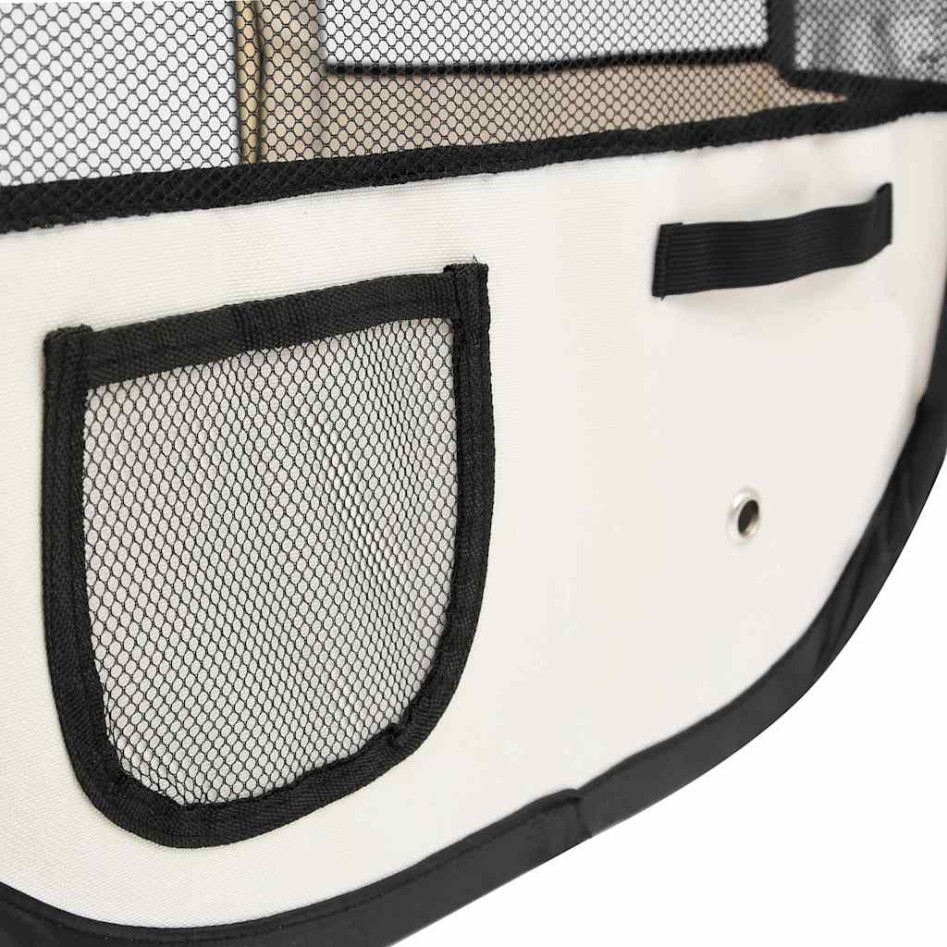 Parque de perros plegable y bolsa transporte rosa