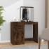 Tocador y espejo madera contrachapada roble humo 90x50x132,5