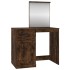 Tocador y espejo madera contrachapada roble humo 90x50x132,5