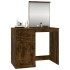 Tocador y espejo madera contrachapada roble humo 90x50x132,5