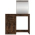Tocador y espejo madera contrachapada roble humo 90x50x132,5