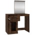 Tocador y espejo madera contrachapada roble humo 90x50x132,5