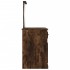 Tocador y espejo madera contrachapada roble humo 90x50x132,5