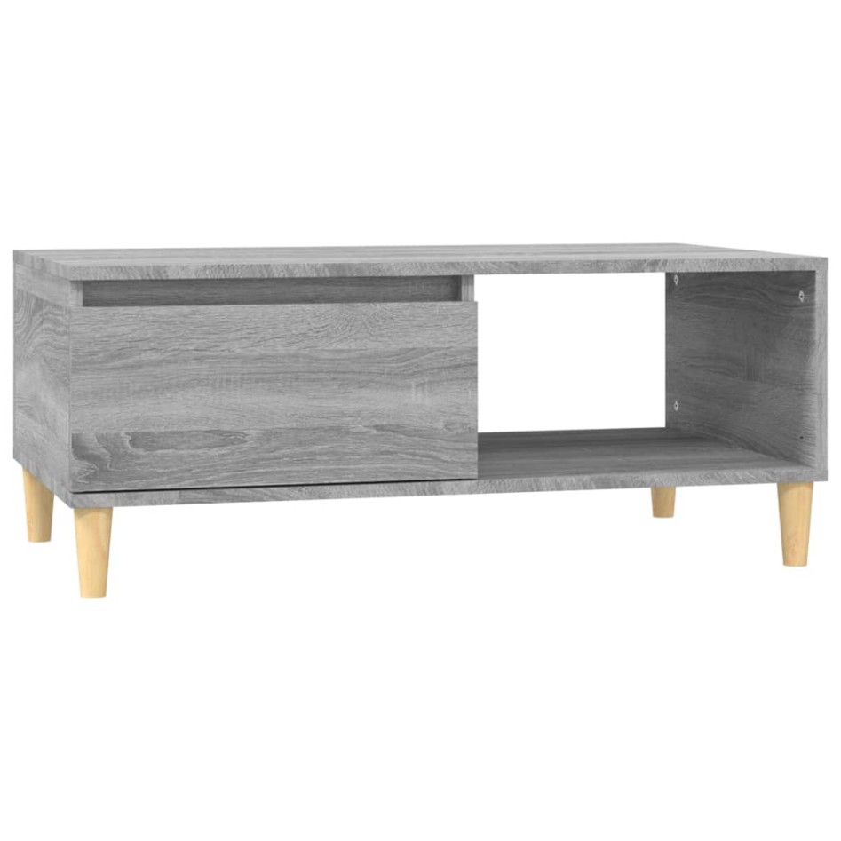 Mesa de centro madera contrachapada gris Sonoma 90x50x36,5