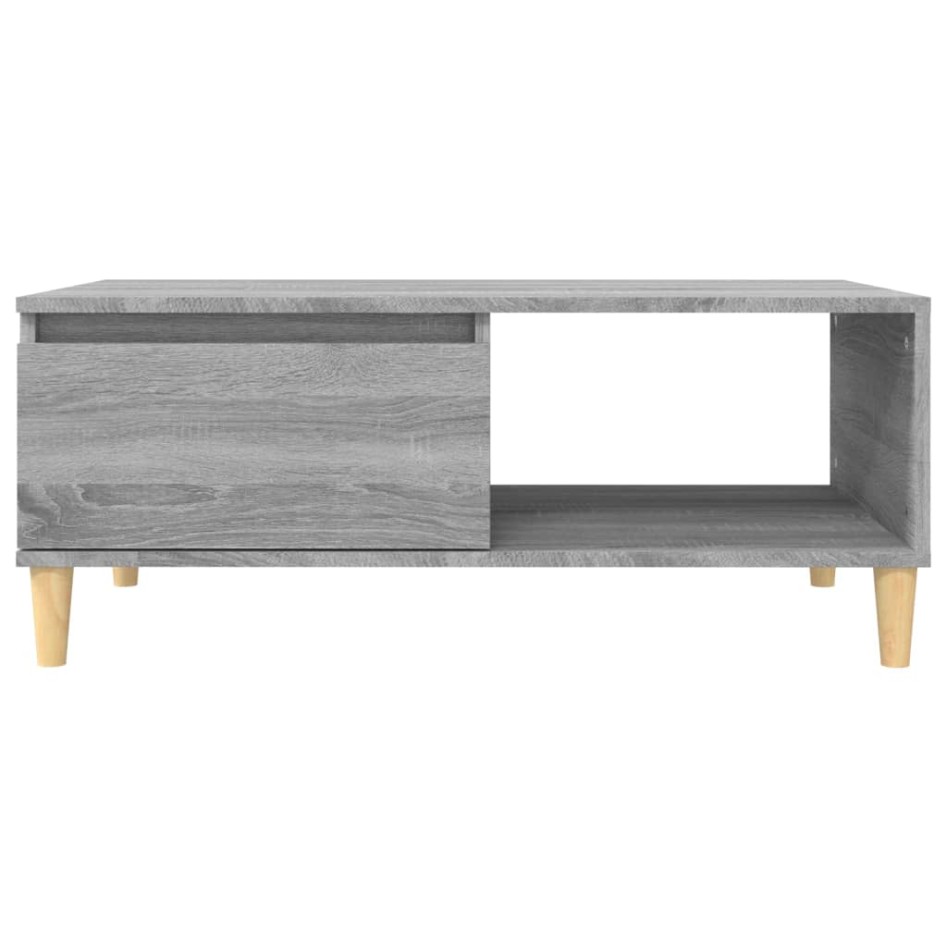 Mesa de centro madera contrachapada gris Sonoma 90x50x36,5