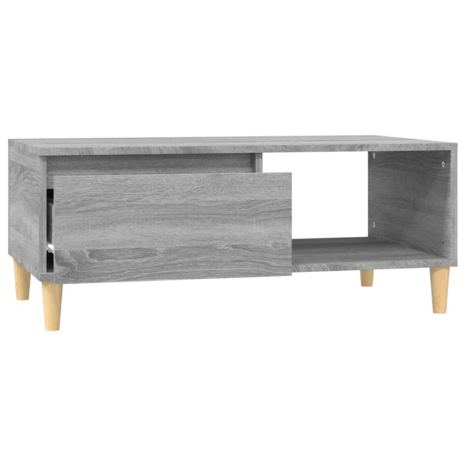 Mesa de centro madera contrachapada gris Sonoma 90x50x36,5