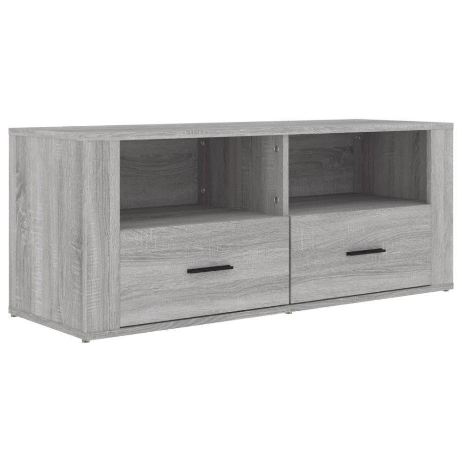 Mueble de TV madera contrachapada gris Sonoma 100x35x40
