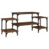Mueble para TV madera contrachapada roble marrón 117x35x52