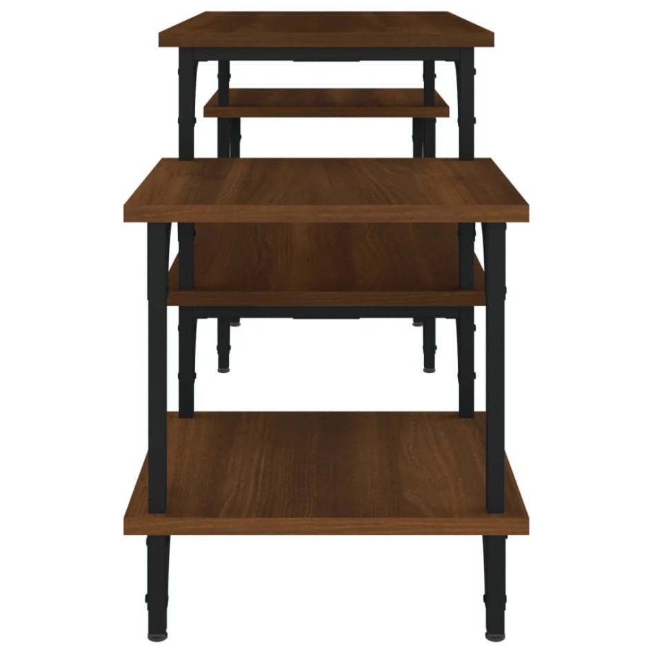 Mueble para TV madera contrachapada roble marrón 117x35x52