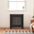 Cubierta para radiador MDF negro 78