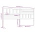 Cabecero de cama madera maciza de pino negro 186x4x100