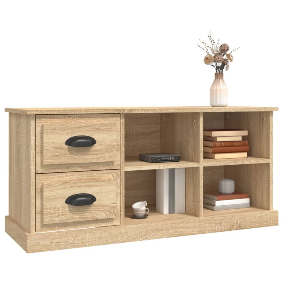 Mueble de TV madera contrachapada roble Sonoma 102x35,5x47,5