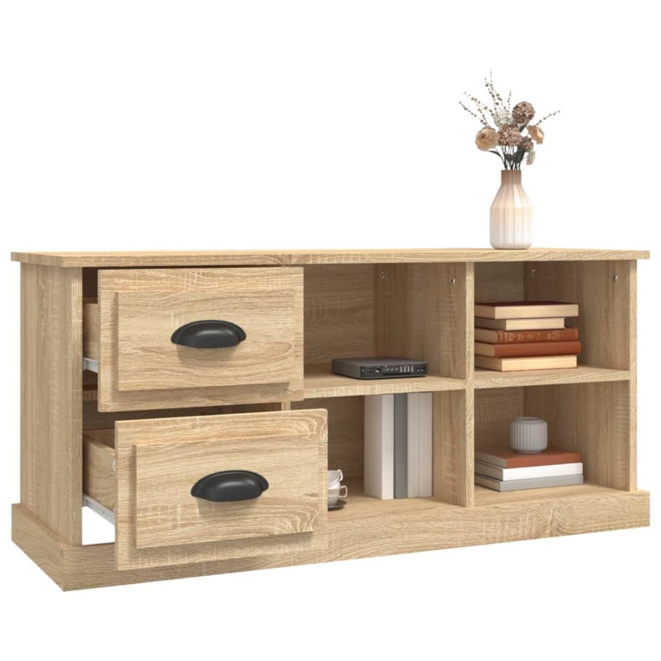 Mueble de TV madera contrachapada roble Sonoma 102x35,5x47,5