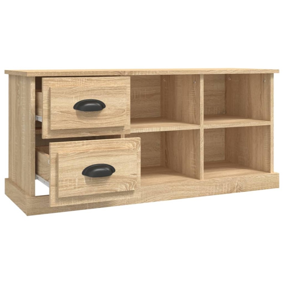 Mueble de TV madera contrachapada roble Sonoma 102x35,5x47,5