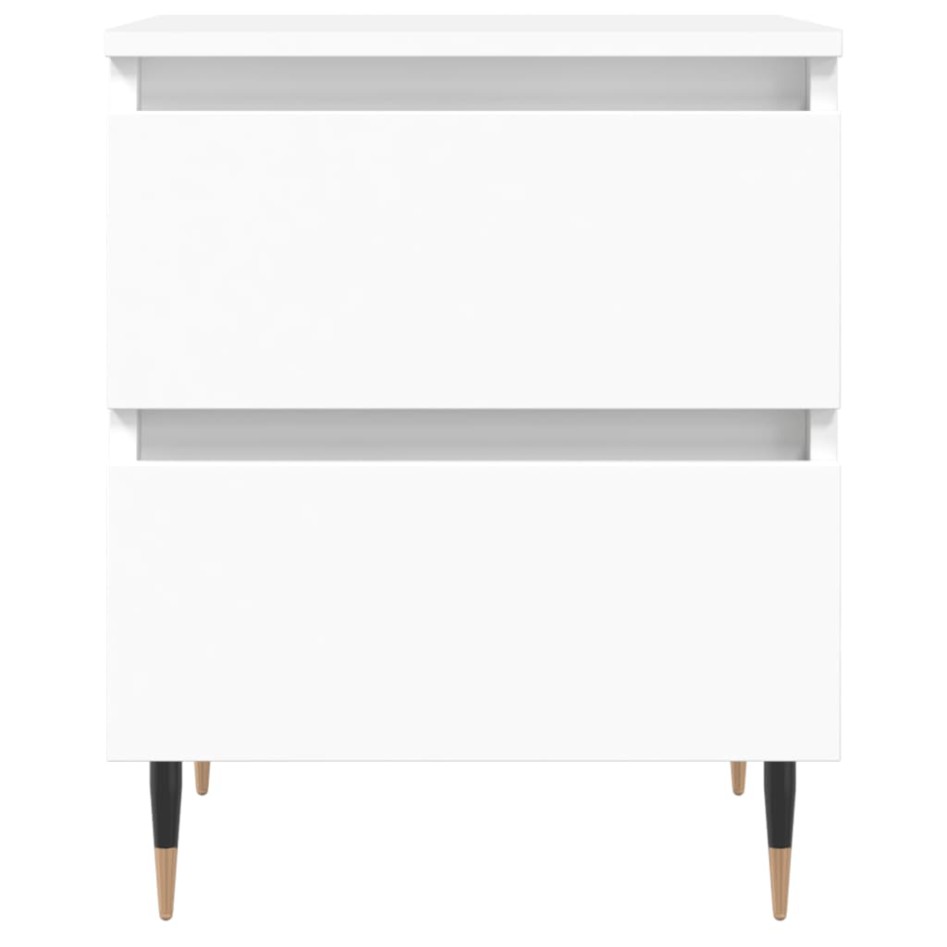 Mesitas de noche 2 uds madera de ingeniería blanco 40x35x50