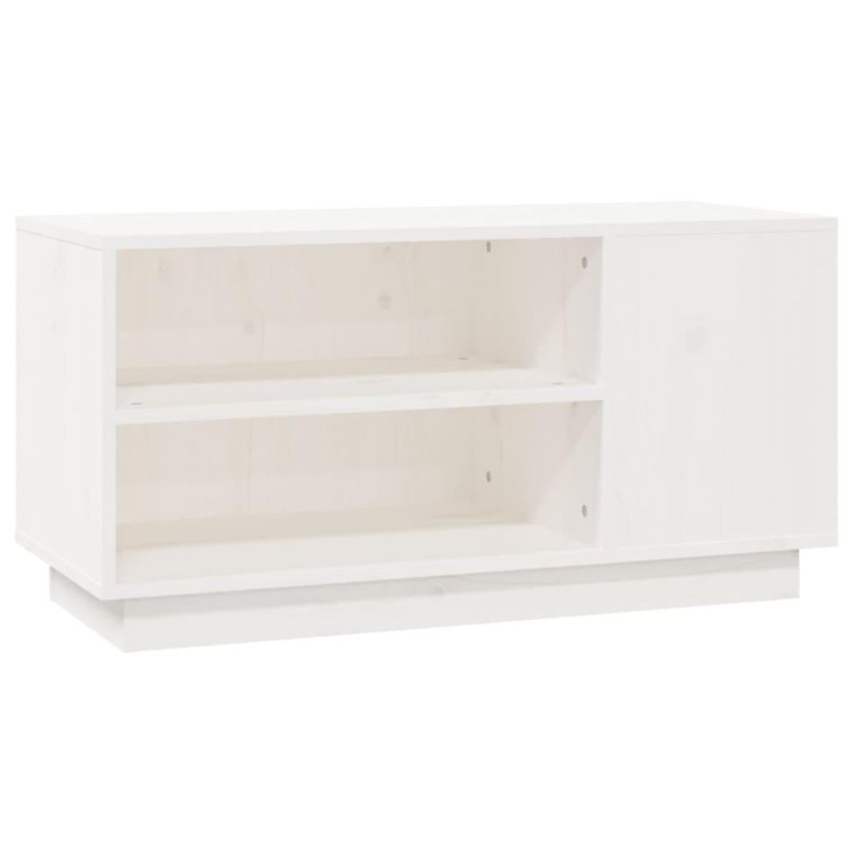 Mueble de TV madera maciza de pino blanco 80x35x40,5