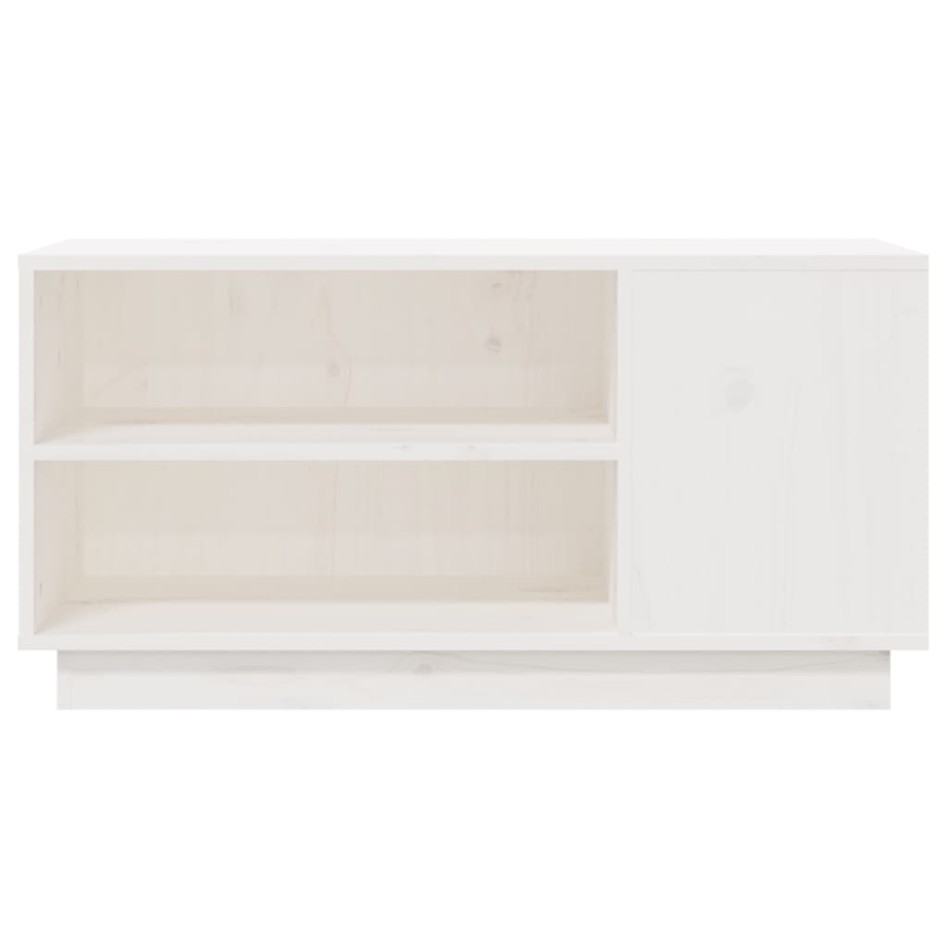 Mueble de TV madera maciza de pino blanco 80x35x40,5