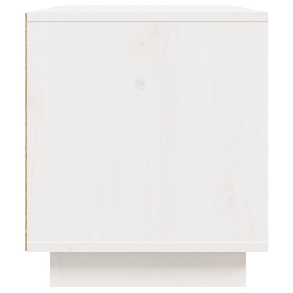 Mueble de TV madera maciza de pino blanco 80x35x40,5