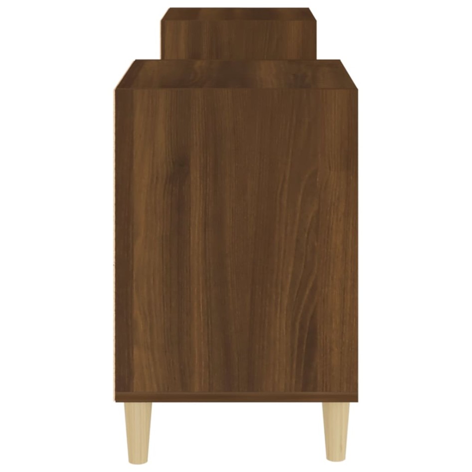 Mueble para TV madera contrachapada marrón roble 160x35x55