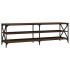 Mueble de TV madera contrachapada marrón roble 160x40x50