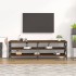 Mueble de TV madera contrachapada marrón roble 160x40x50