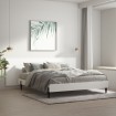 Cabecero de cama pared madera contrachapada blanco 240x1,5x80cm