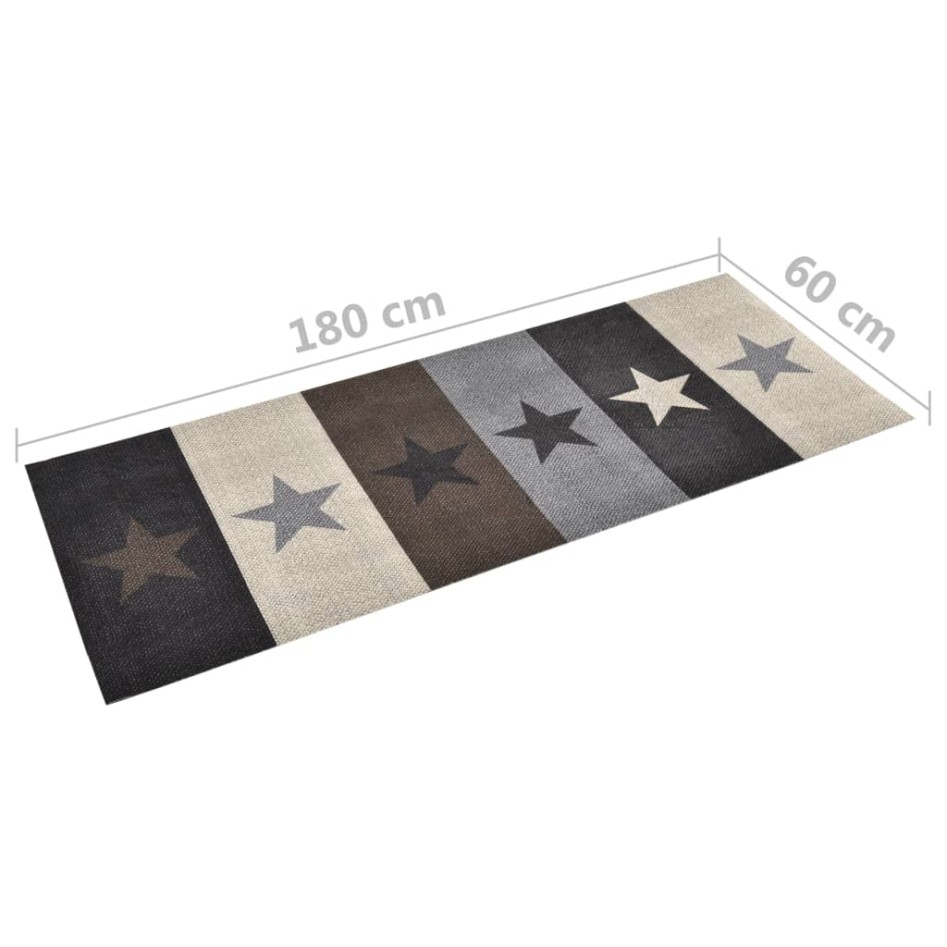Alfombra de cocina lavable Star 60x180