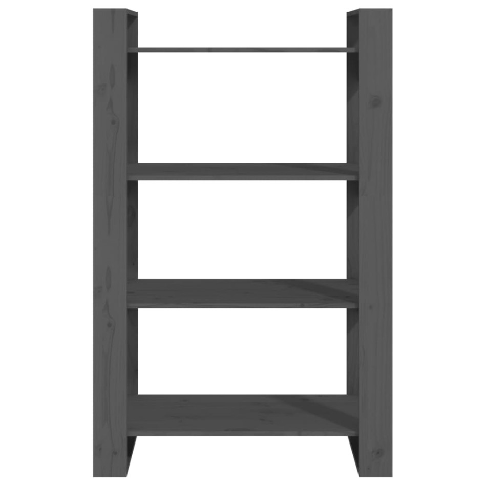 Estantería/divisor de espacios madera de pino gris 80x35x125