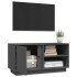 Mueble de TV madera maciza de pino gris 80x35x40,5