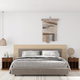 Mesitas de noche 2 unidades color roble marrón 43x36x50