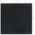 Cabezal ducha efecto lluvia acero inox cuadrado negro 40x40