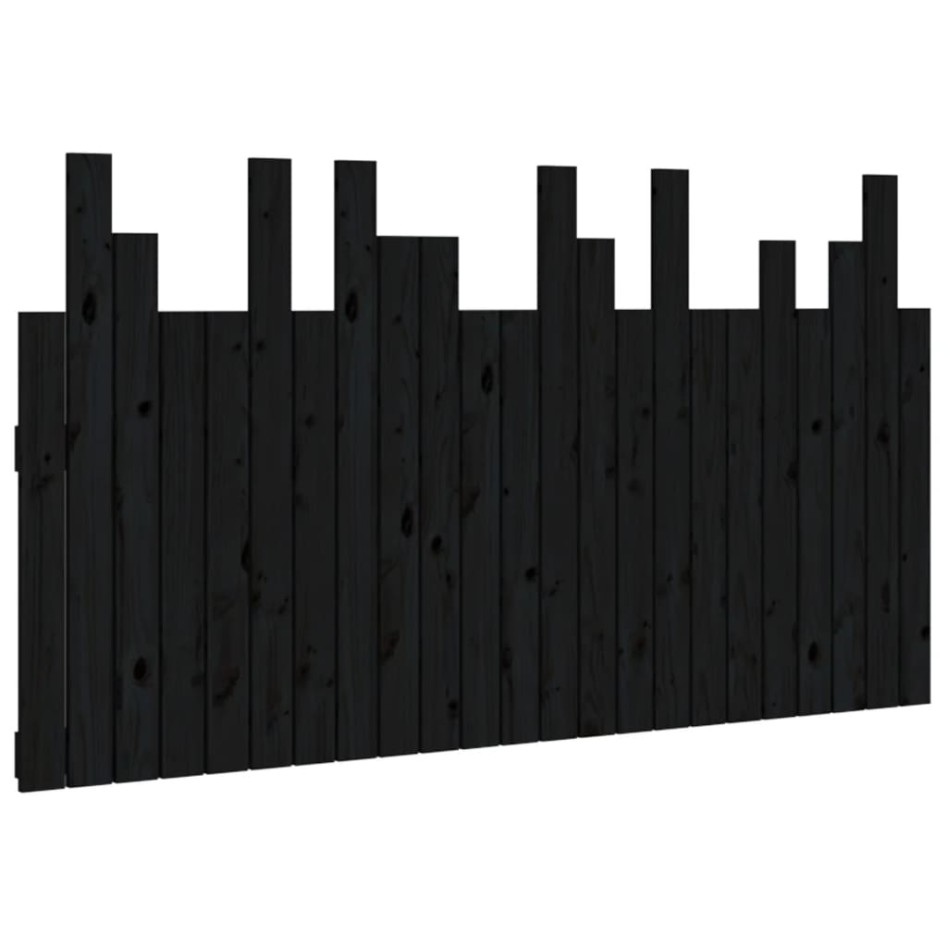 Cabecero de cama de pared madera maciza pino negro
