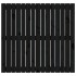 Cabecero de cama de pared madera maciza pino negro 95,5x3x90