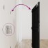 Cabecero de cama de pared madera maciza pino negro 95,5x3x90