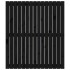 Cabecero de cama pared madera maciza pino negro 95,5x3x110