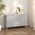 Aparador de madera de ingeniería gris hormigón 100x36x60