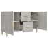 Aparador de madera de ingeniería gris hormigón 100x36x60