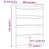 Estantería/divisor de espacios roble ahumado 100x30x135