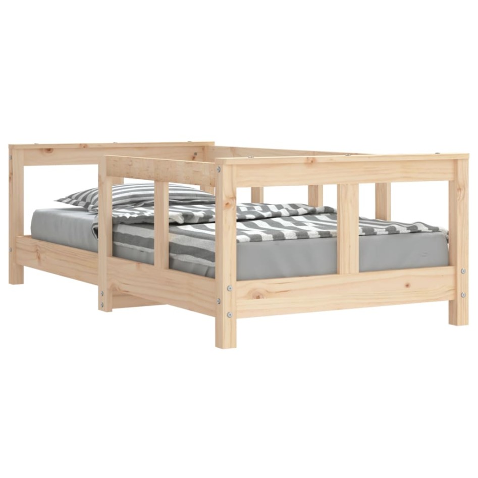 Estructura de cama para niños madera maciza de pino 70x140