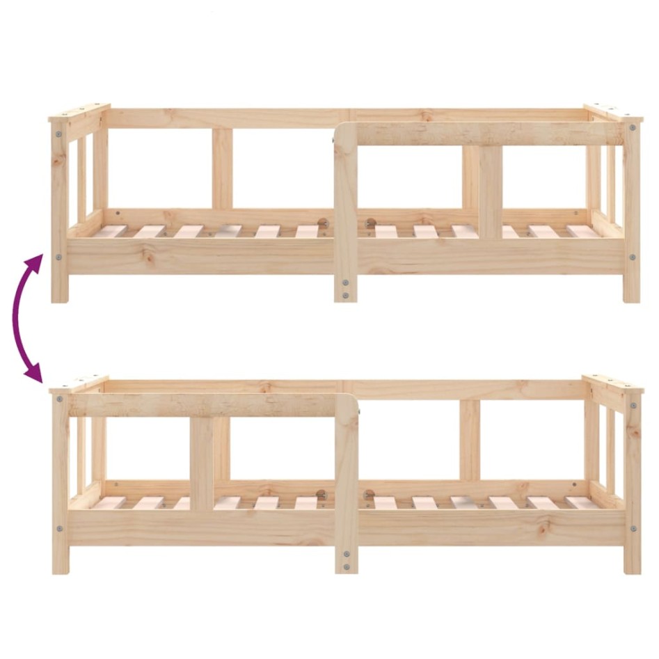 Estructura de cama para niños madera maciza de pino 70x140