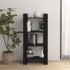 Estantería/divisor de espacios madera maciza negro 60x35x125