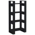 Estantería/divisor de espacios madera maciza negro 60x35x125