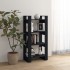 Estantería/divisor de espacios madera maciza negro 60x35x125