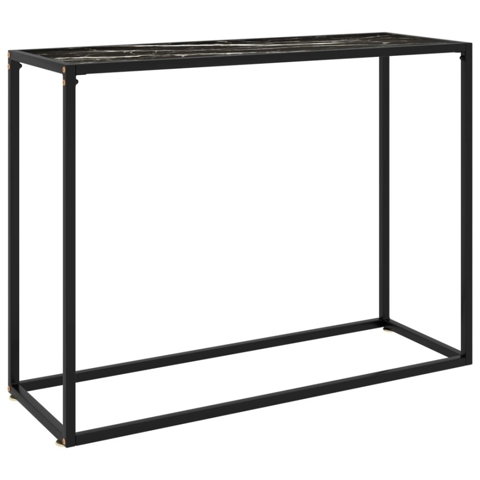 Mesa consola vidrio templado negro 100x35x75