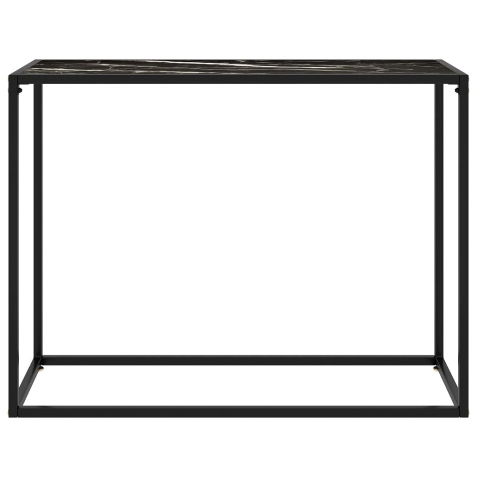 Mesa consola vidrio templado negro 100x35x75